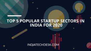 Popular startup sectors India