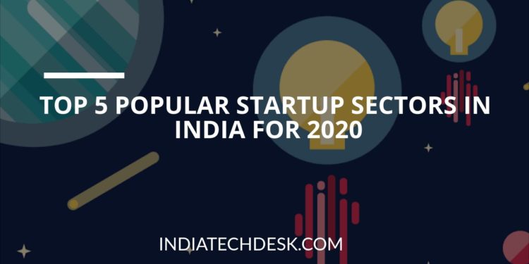 Popular startup sectors India