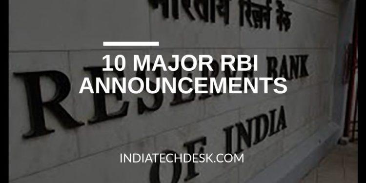 RBI Policies Coronavirus