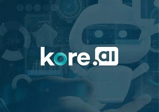 Kore.ai's AI-powered chatbot builder technology showcased, backed by strategic investment from Nvidia, aligning with Gartner's market projections.