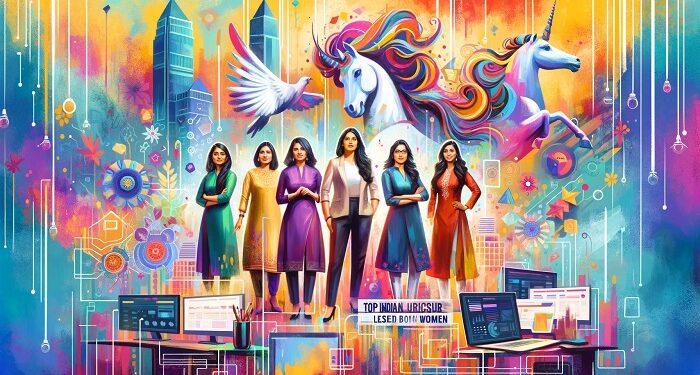 Visionary women entrepreneurs breaking barriers, leading the top five unicorns, shaping a transformative journey in India's dynamic startup landscape with innovation and success stories.
