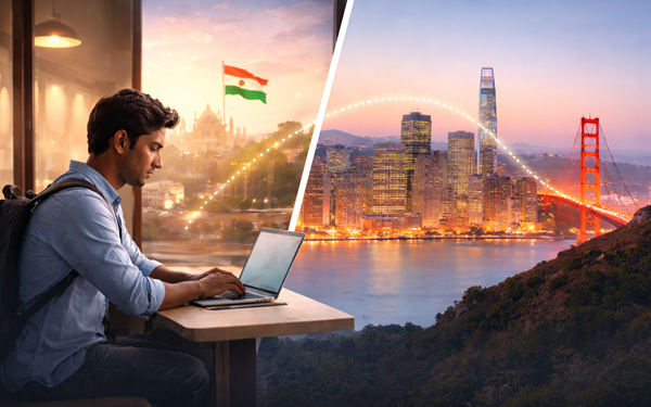 Indian AI founders choosing Silicon Valley over India as deeptech startups thrive with NRI investment creating venture capital split in startup ecosystem.