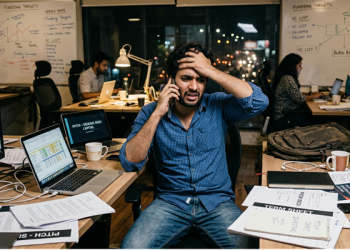 India's startup ecosystem crumbles under AI disruption — funding collapse accelerates SaaS obsolescence, BPO decline, and the EdTech crisis across sectors.