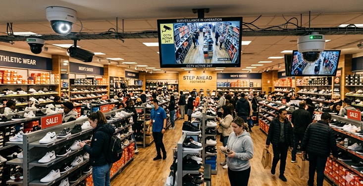 Enalytix AI video analytics dashboard converting CCTV surveillance footage into retail intelligence and employee productivity insights using computer vision.