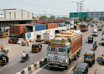 India supply chain AI dashboard showing tacit knowledge, logistics automation, warehouse robots, human judgment, and supply chain startups in action.