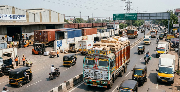 India supply chain AI dashboard showing tacit knowledge, logistics automation, warehouse robots, human judgment, and supply chain startups in action.
